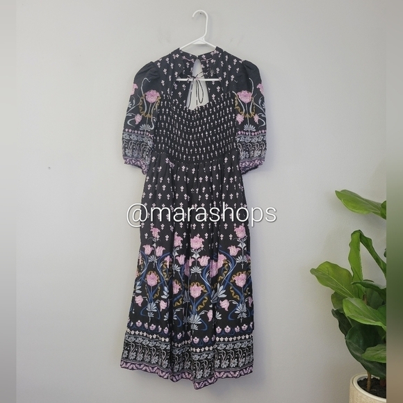 Anthropologie Dasha Smocked Midi Dress - Picture 3 of 6